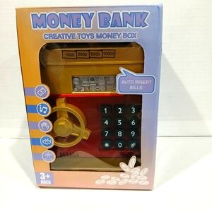 Money Bank - Red and Gold